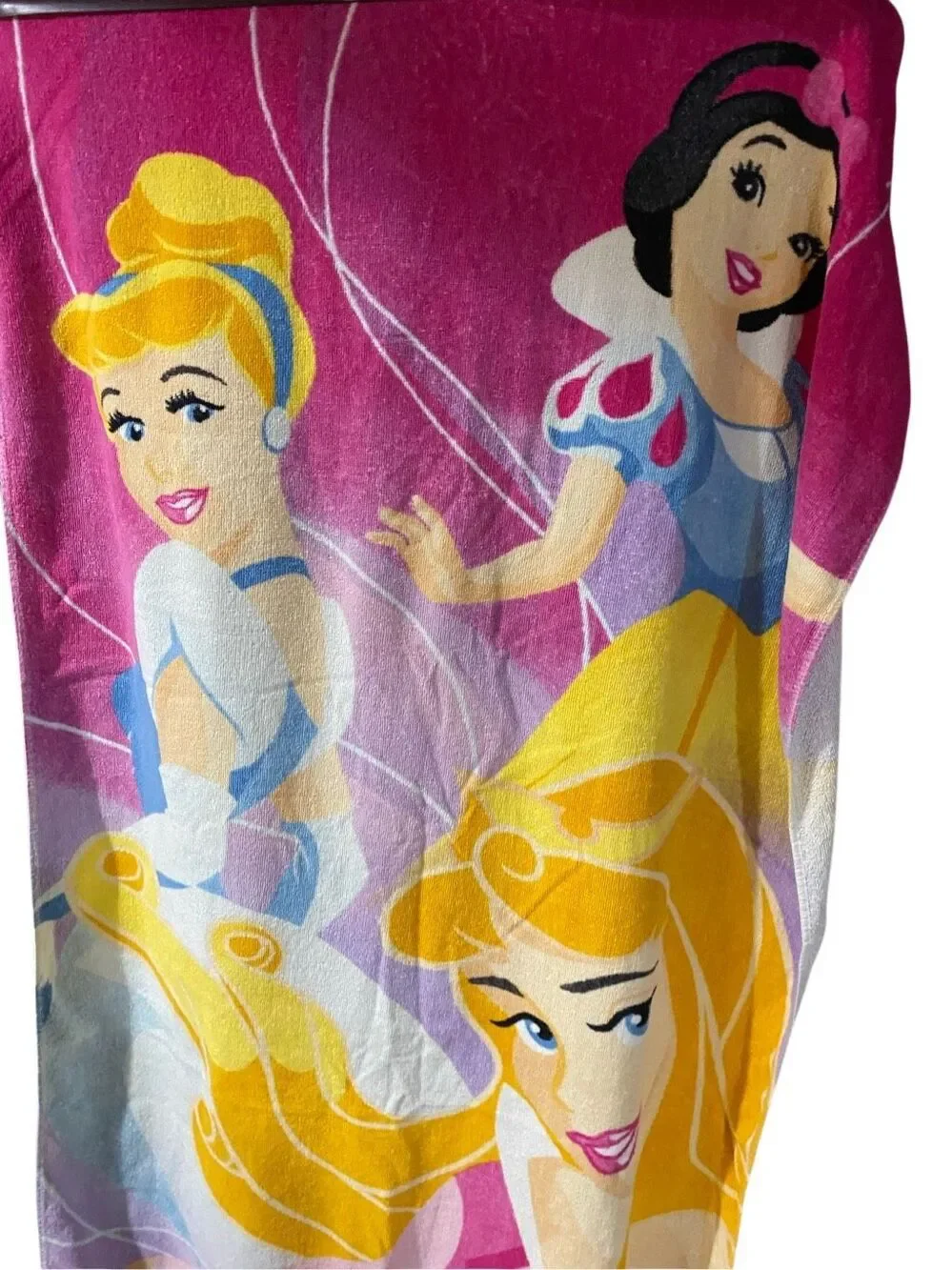 VTG Disney store, Aurora, Cinderella snow white princess 100% cotton beach towel